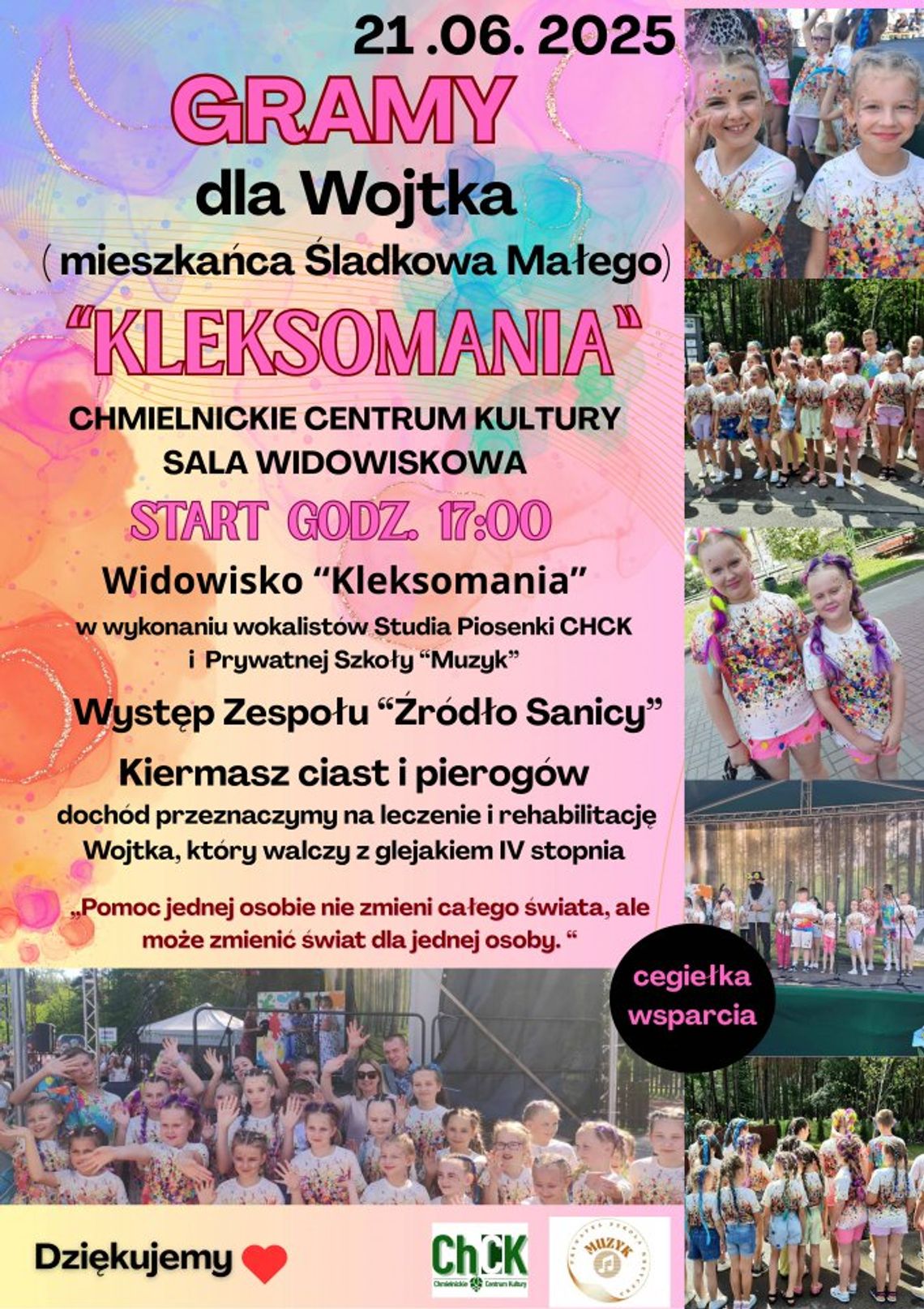 Charytatywne widowisko "Kleksomania” dla Wojtka