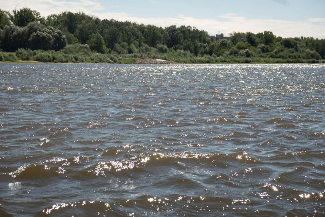 Dryfujące ciało na rzece Kamiennej