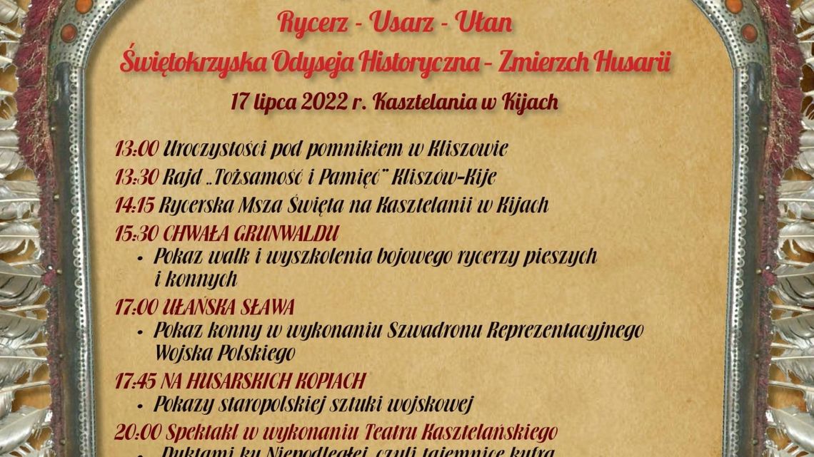 Gmina Kije przygotowuje uroczyste obchody 320. rocznicy Bitwy pod Kliszowem