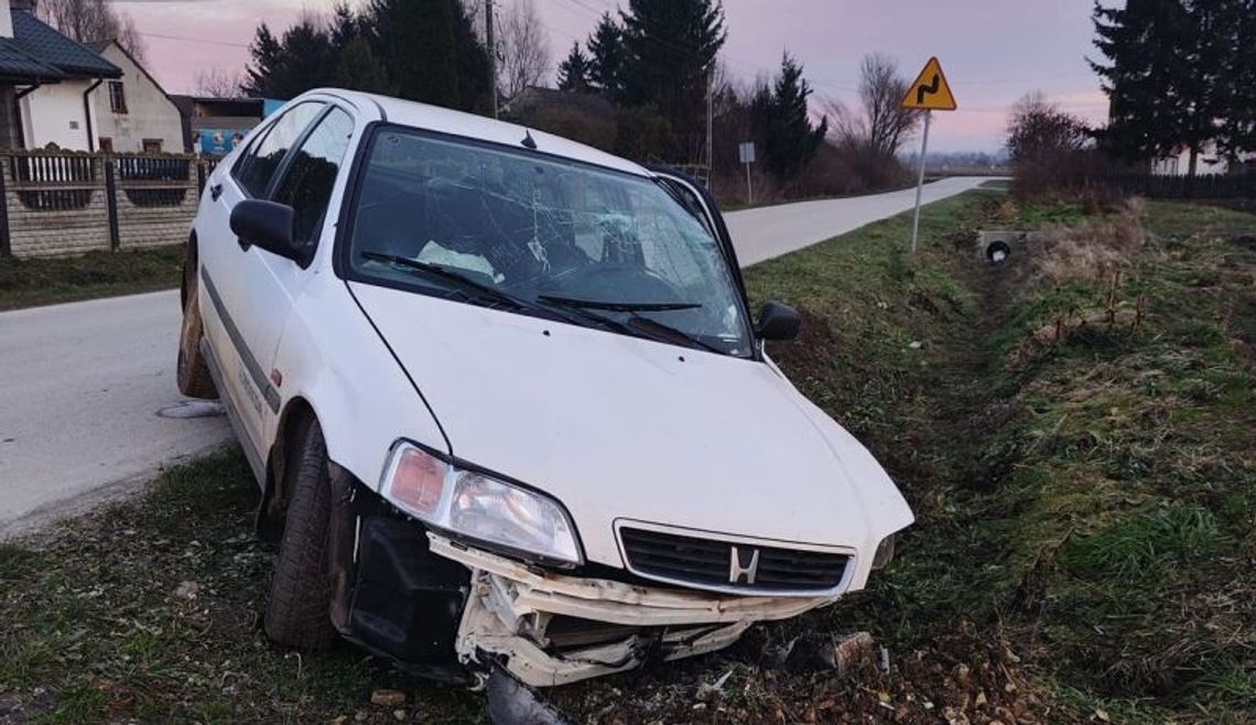 Honda „wylądowała” w przepuście