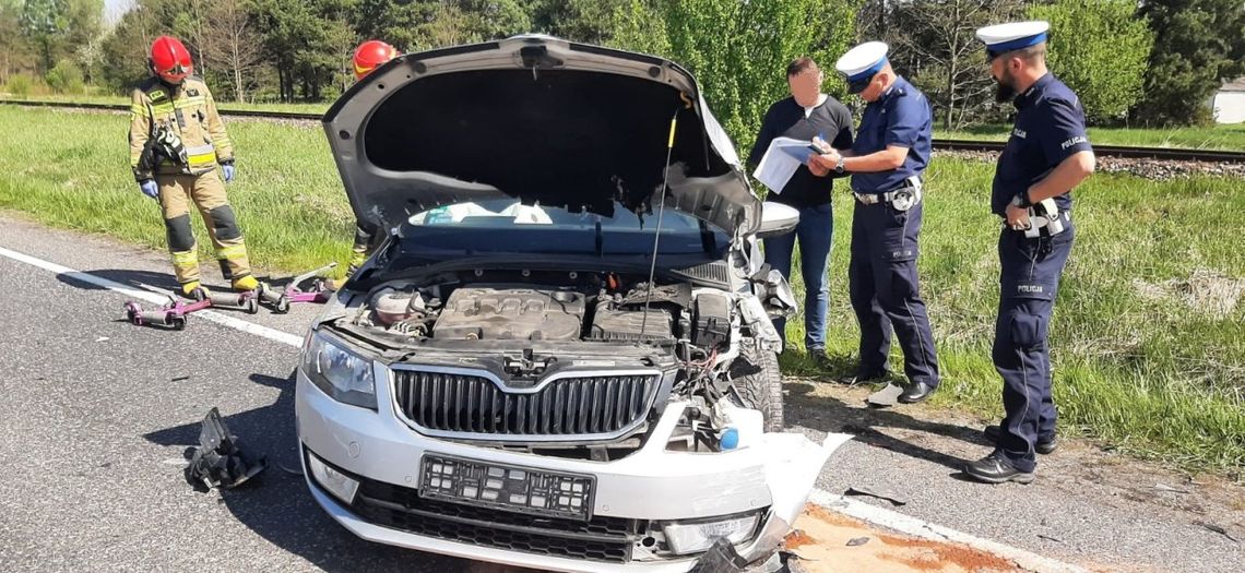 Kolizja na DK 42, kierowca BMW w szpitalu