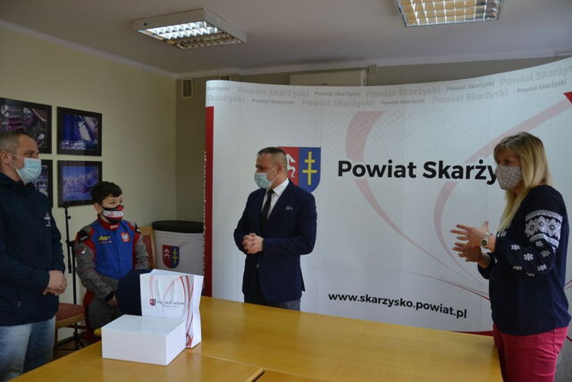 Młody kartingowiec Igor Kuczyński będzie promował powiat skarżyski