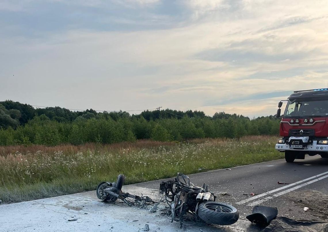 Motocyklista nie miał żadnych szans