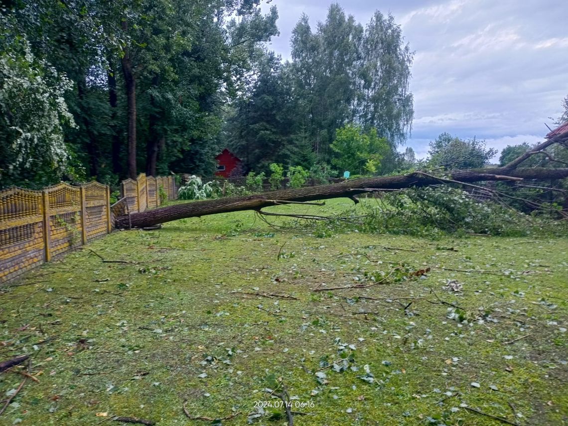 Niszczące skutki gradobicia i burzy w gminie Chęciny