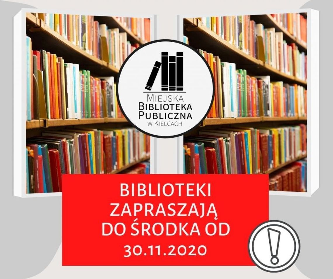 Od 30 listopada biblioteki zapraszają do środka