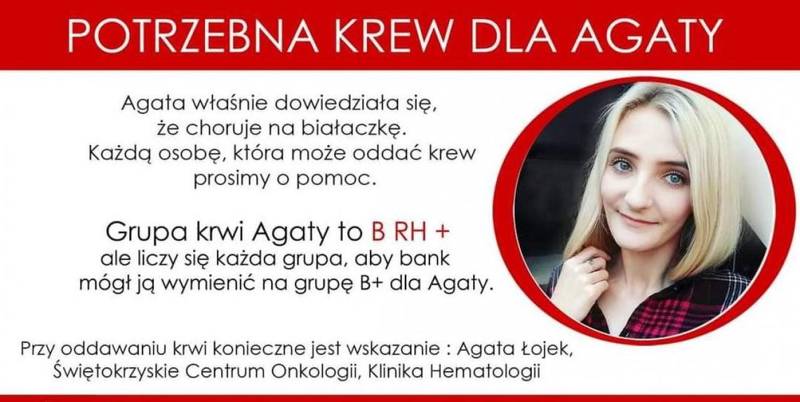 Oddaj krew dla Agaty