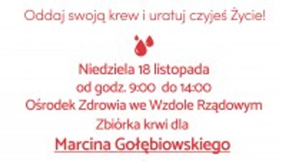 Oddaj swoją krew i uratuj czyjeś życie!