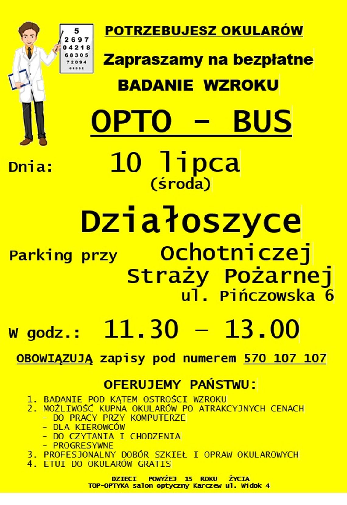 OPTO-BUS przyjedzie do Działoszyc!