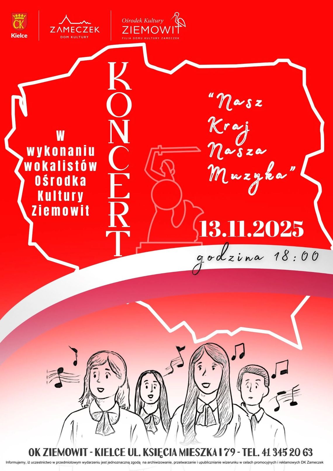 Patriotyczne nuty w Ziemowicie – koncert „Nasz Kraj, Nasza Muzyka” już 13 listopada Patriotyczne nuty w Ziemowicie – koncert „Nasz Kraj, Nasza Muzyka” już 13 listopada