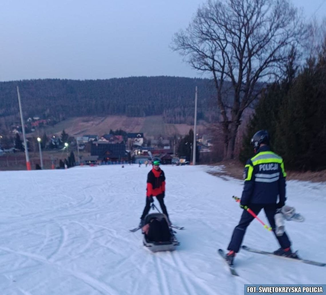 Policja na nartach też pomaga