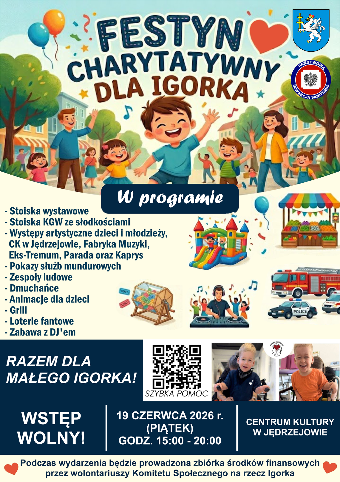 Pomoc dla Igorka. W piątek charytatywny festyn w Jędrzejowie Pomoc dla Igorka. W piątek charytatywny festyn w Jędrzejowie