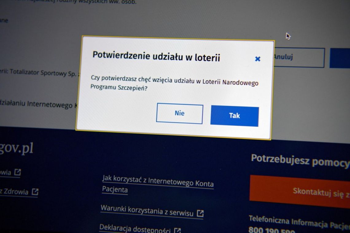 Ponad milion osób zgłosiło się już do Loterii Narodowego Programu Szczepień
