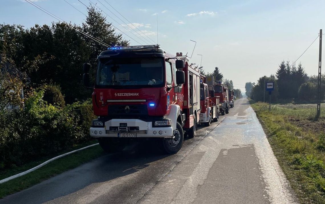 Pożar budynku mieszkalnego w  Sędziszowie