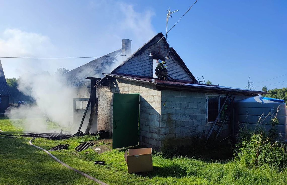 Pożar budynku w Rudzie Pilczyckiej