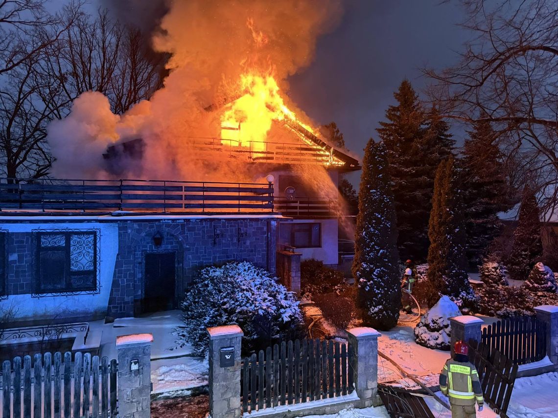 Pożar domu w Suchedniowie