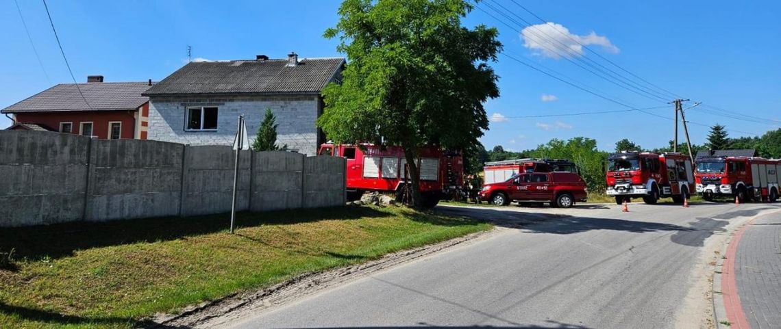 Pożar w budynku mieszkalnym w miejscowości Stawy