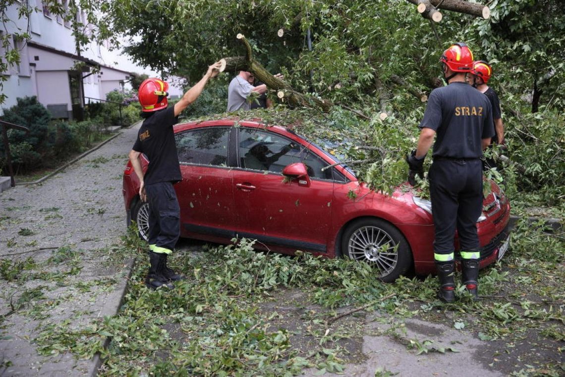 Prawie 350 interwencji strażaków w związku z usuwaniem skutków burz