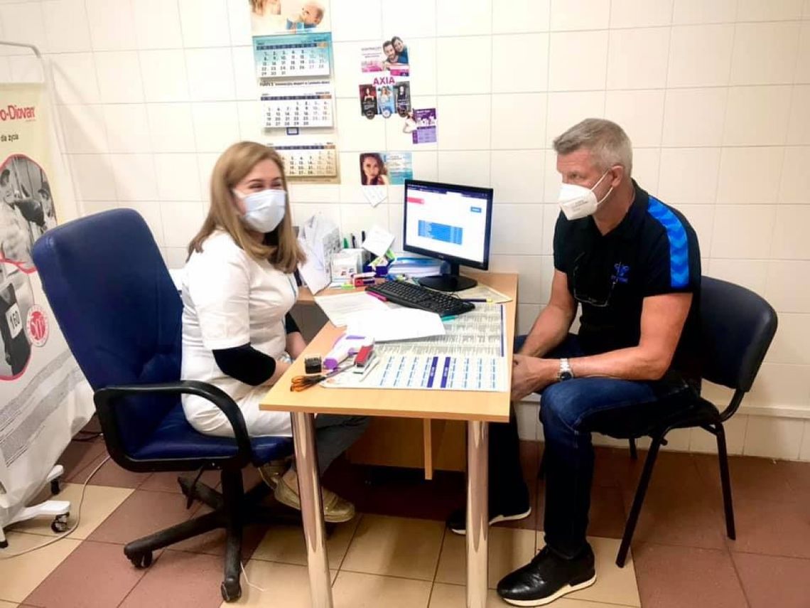 Prezydent Kielc zaszczepiony pierwszą dawką preparatu AstraZeneca