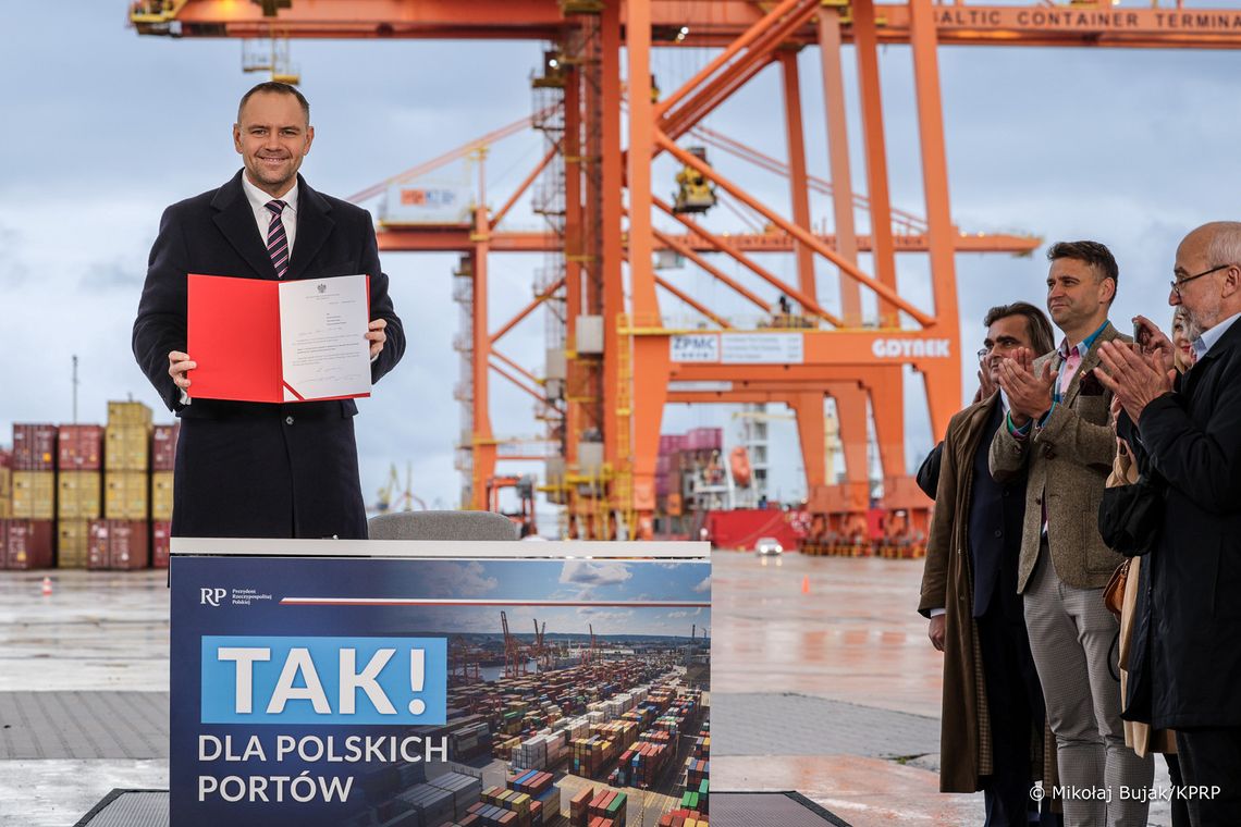 Prezydent podpisał inicjatywę ustawodawczą „Tak! Dla Polskich Portów”