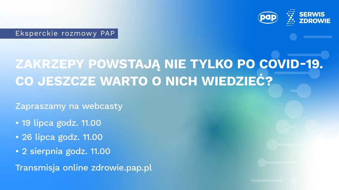 Serwis Zdrowie PAP: Cykl webcastów dotyczących diagnostyki i leczenia zatorowo-zakrzepowego