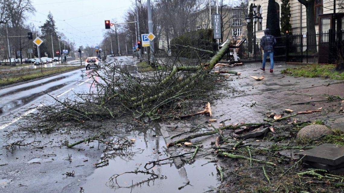 Strażacy: do południa ponad 3 tysiące interwencji wskutek silnego wiatru