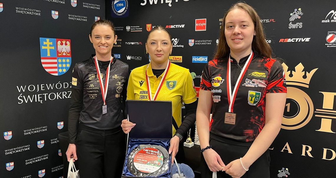 Trzy medale dla Kielc w Pucharze Polski Kobiet w Bilard