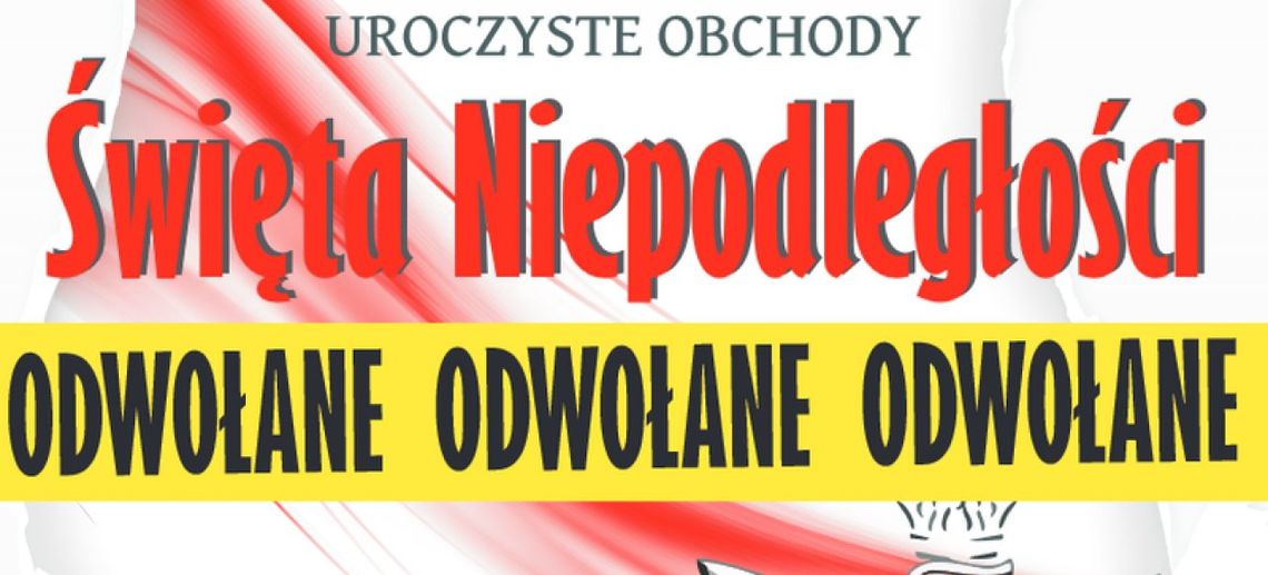 Uroczystości odwołane! Będzie tylko złożenie wieńców i msza