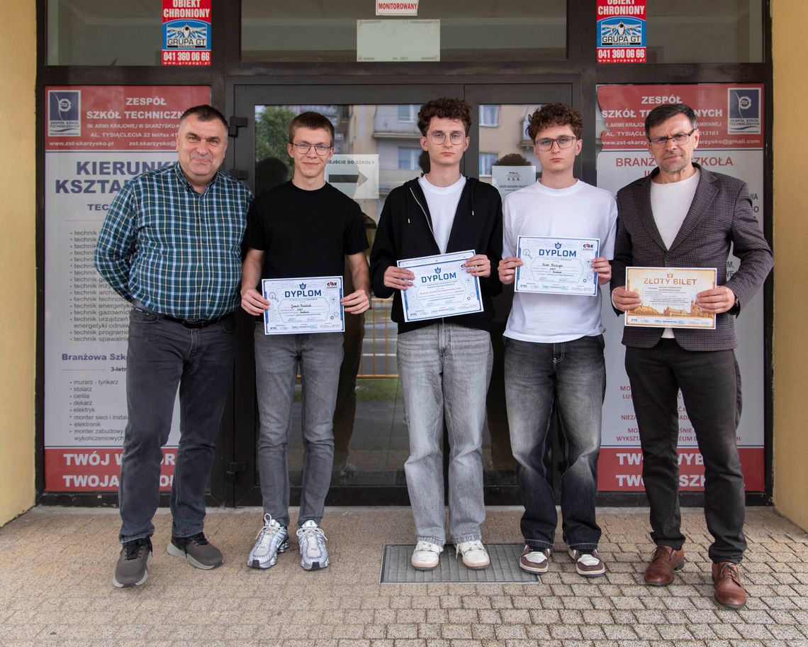 Wielki sukces uczniów Zespołu Szkół Technicznych w Skarżysku-Kamiennej! Wielki sukces uczniów Zespołu Szkół Technicznych w Skarżysku-Kamiennej!