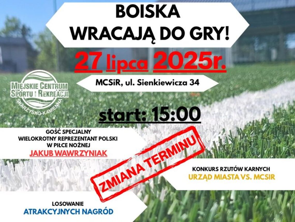 Wielkie otwarcie Orlika po modernizacji – UWAGA – zmiana terminu