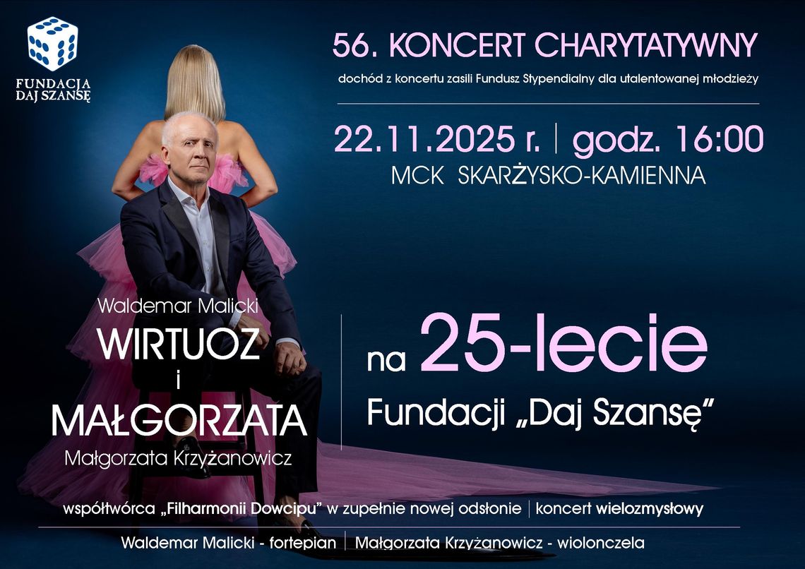 „Wirtuoz i Małgorzata” na 25-lecie Fundacji „Daj Szansę”