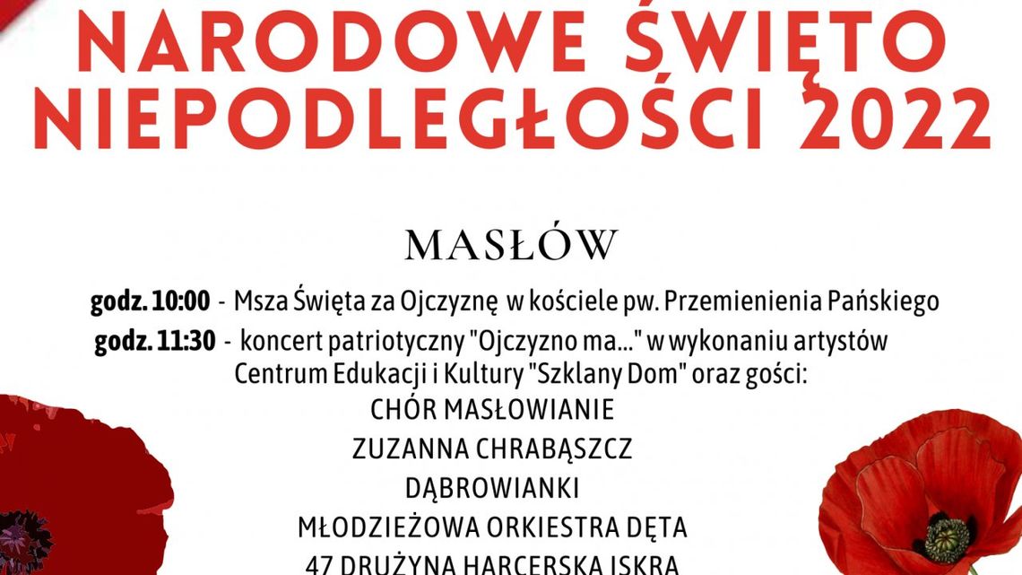 Wspólne śpiewanie patriotycznych szlagierów i złożenie kwiatów w miejscach pamięci