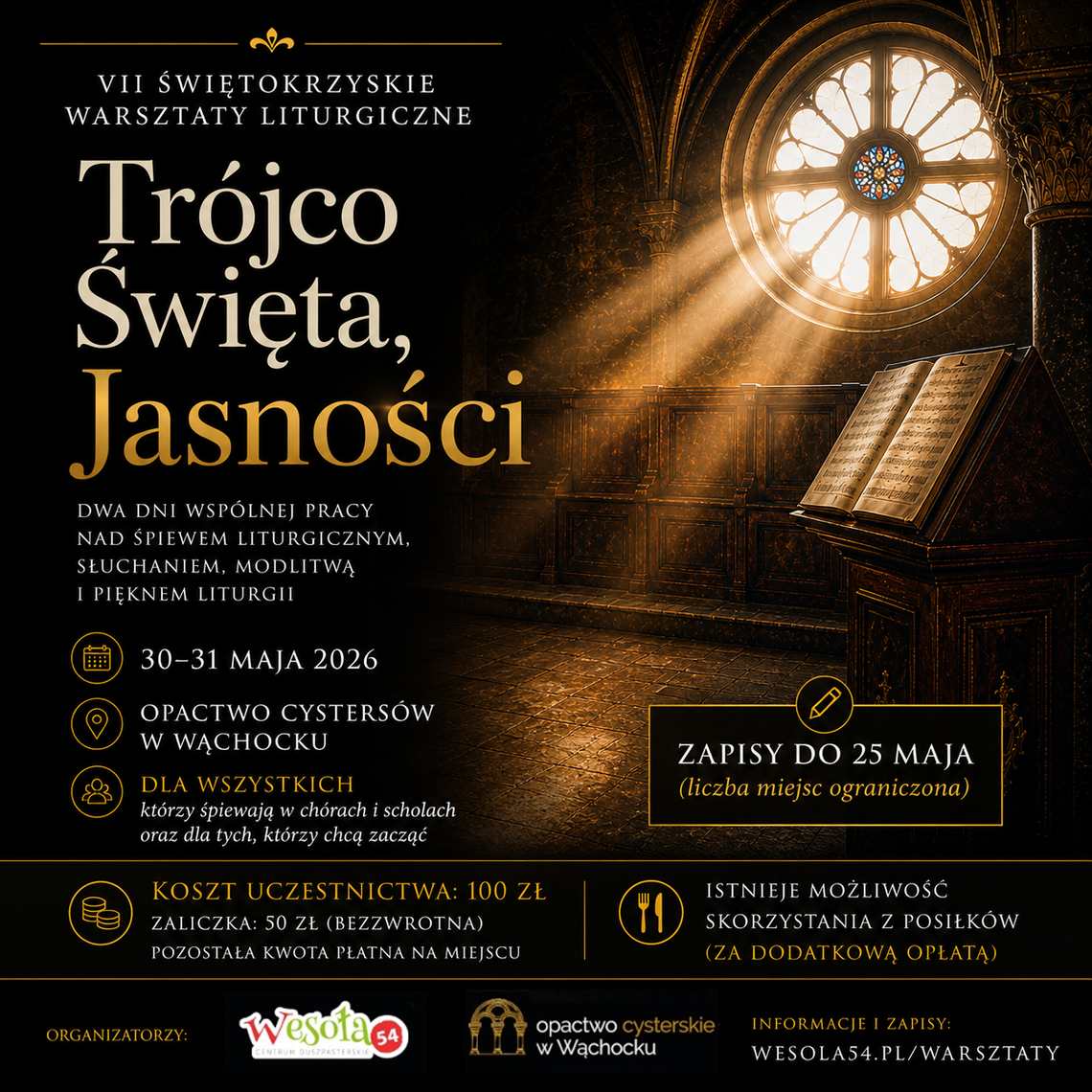 Zapraszamy na VII Świętokrzyskie Warsztaty Liturgiczne w Wąchocku
