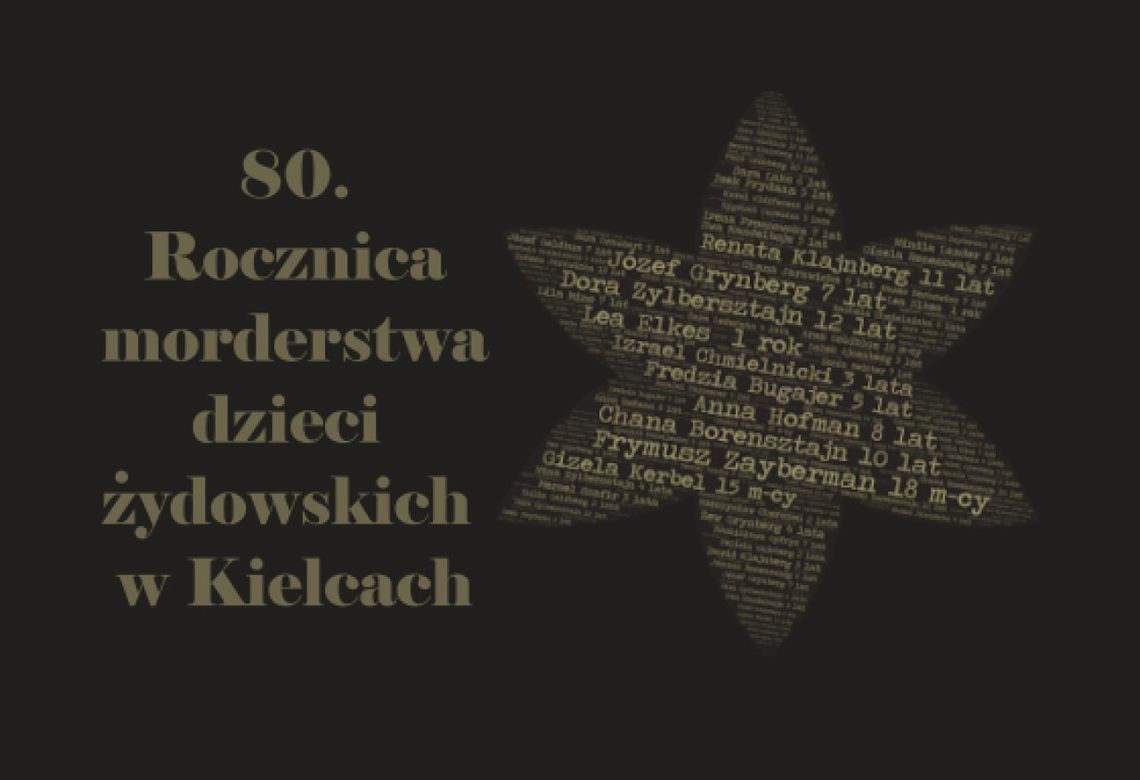 Zbliża się 80 rocznica mordu żydowskich dzieci w Kielcach