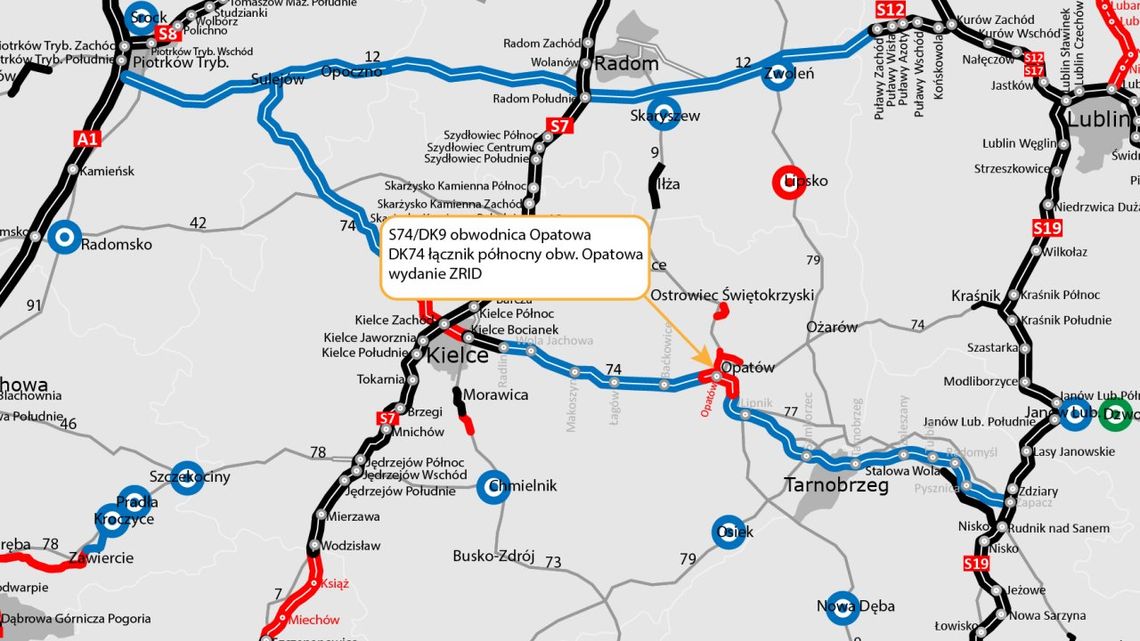 Zielone światło dla budowy obwodnicy Opatowa i łącznika północnego