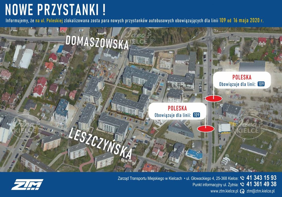 Zmiany w kursowaniu kilku linii autobusowych i nowe przystanki Zmiany w kursowaniu kilku linii autobusowych i nowe przystanki